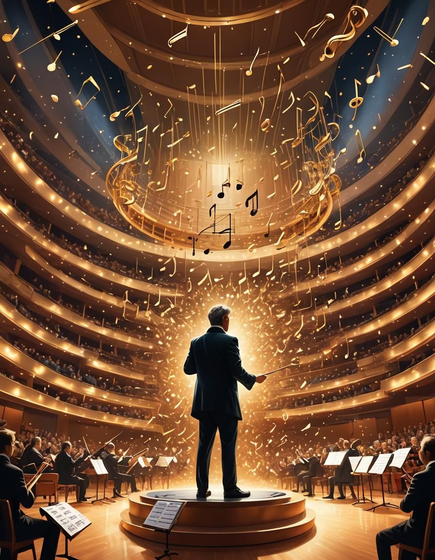 Musical Note Conductor in Symphony Hall