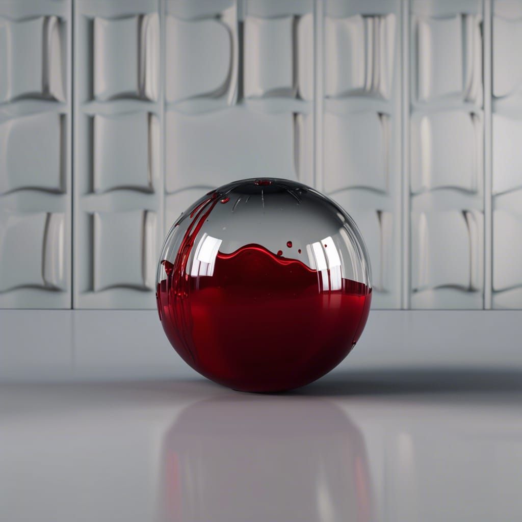Blood Orb in Glass Sphere: Unreal Engine 5