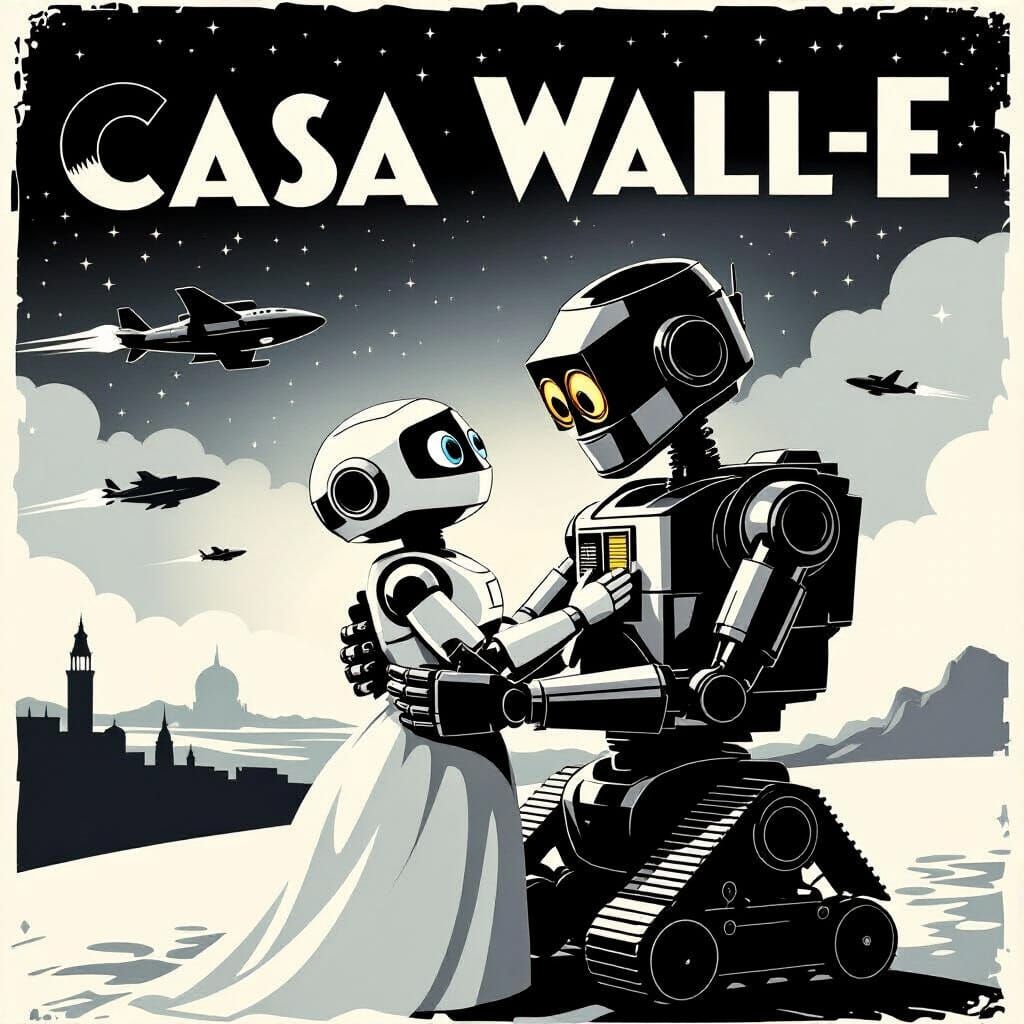 Casa WALL-E: A Cinematic Robot Romance Poster
