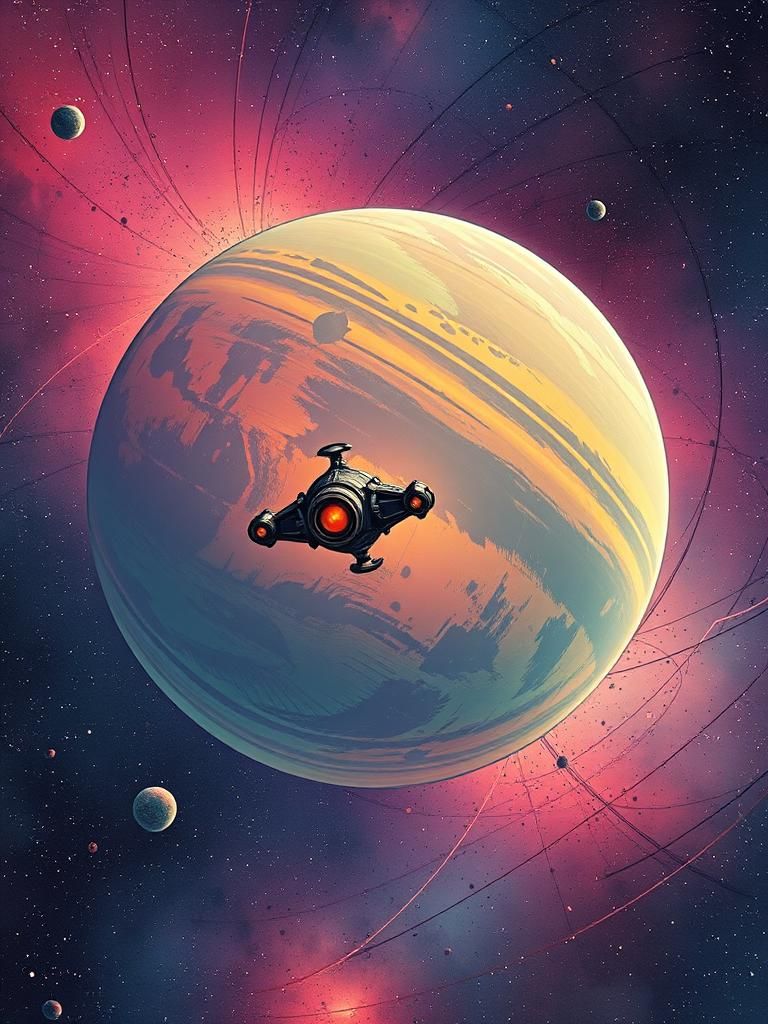 Organic Spacecraft Orbiting Gas Giant, Comic Art