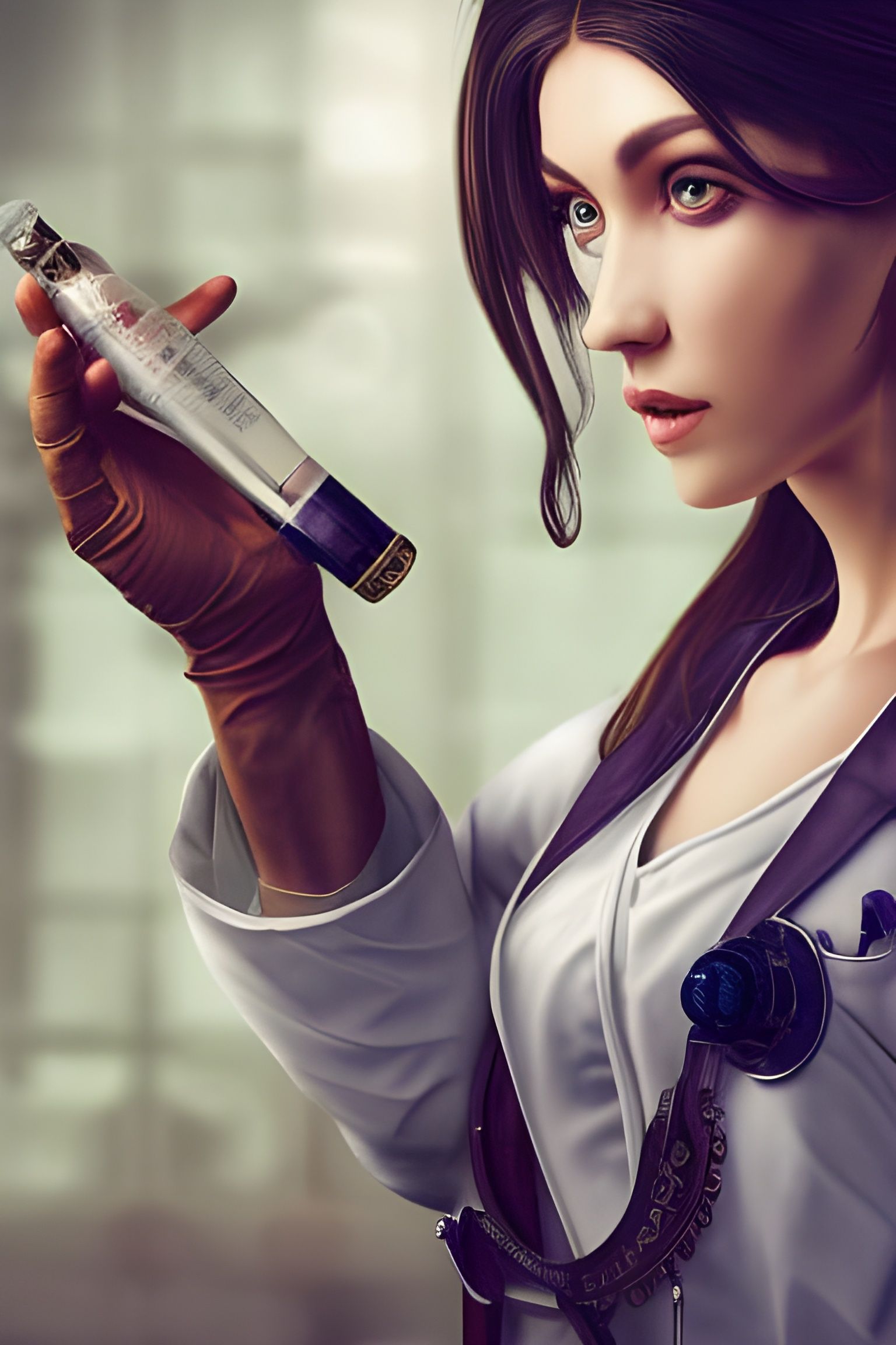 Steampunk Surgeon Portrait in Hyperrealistic Detail