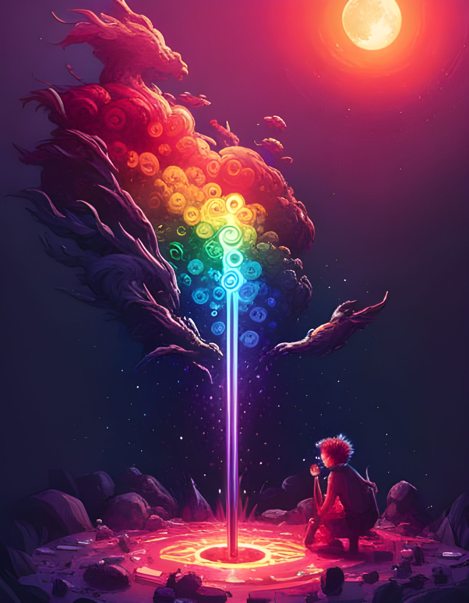 Rainbow Bonfire: LGBTQ Pride in Digital Art
