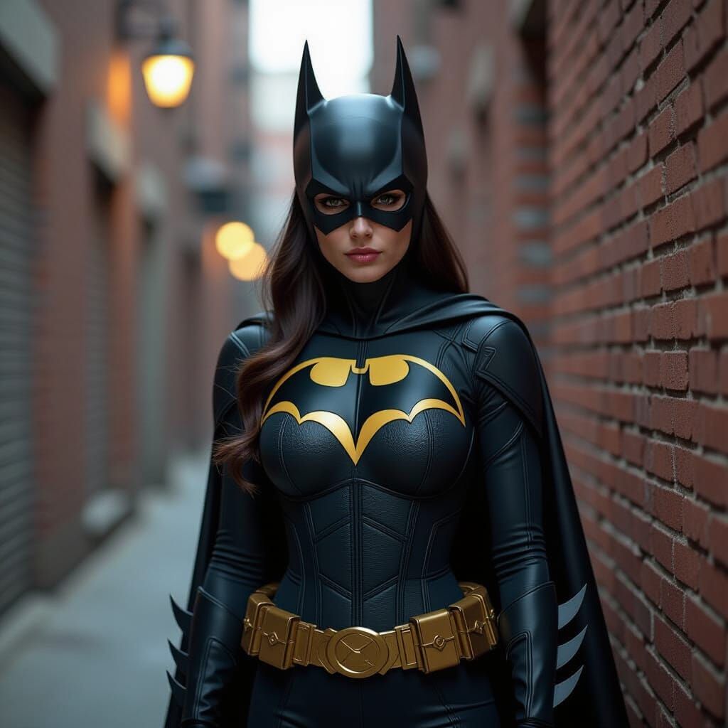 Batgirl in Dramatic Western Cinematic Lighting