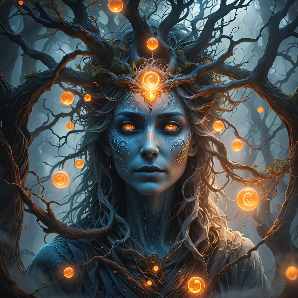 Ethereal Ghost Longing in Mystical Realm: Matte Painting