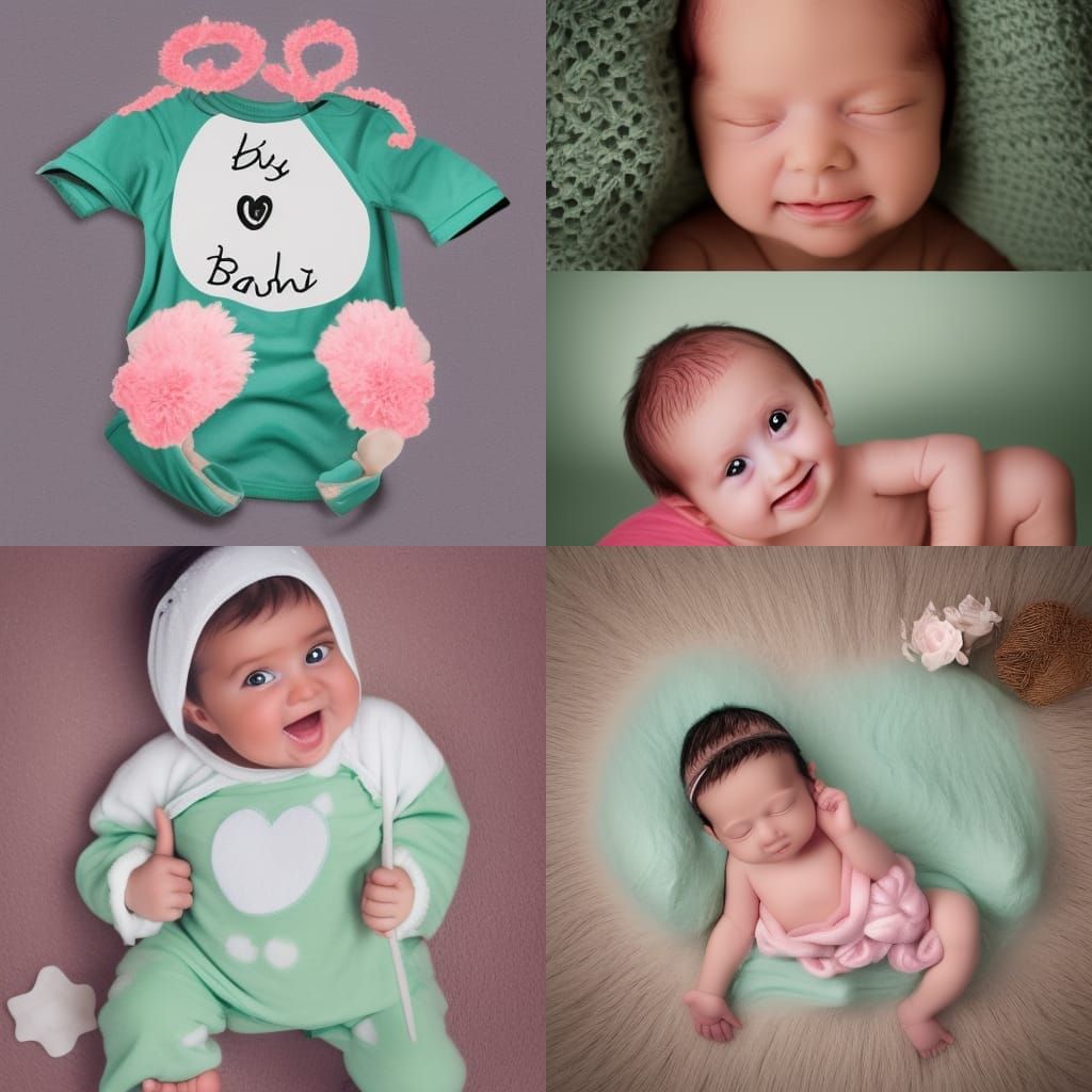 Joyful Baby Portrait in Detailed Digital Painting