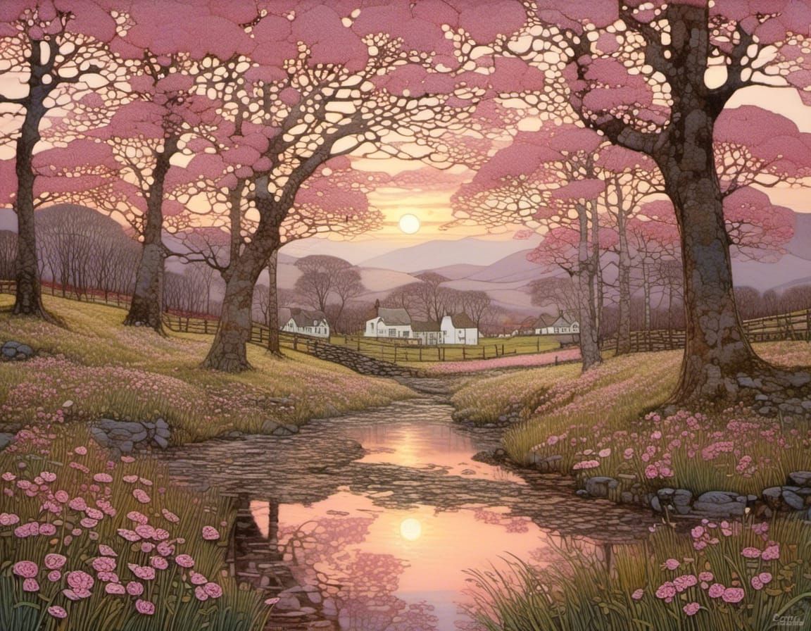 Surreal Scottish Spring Landscape Radiates Evening Light in ...