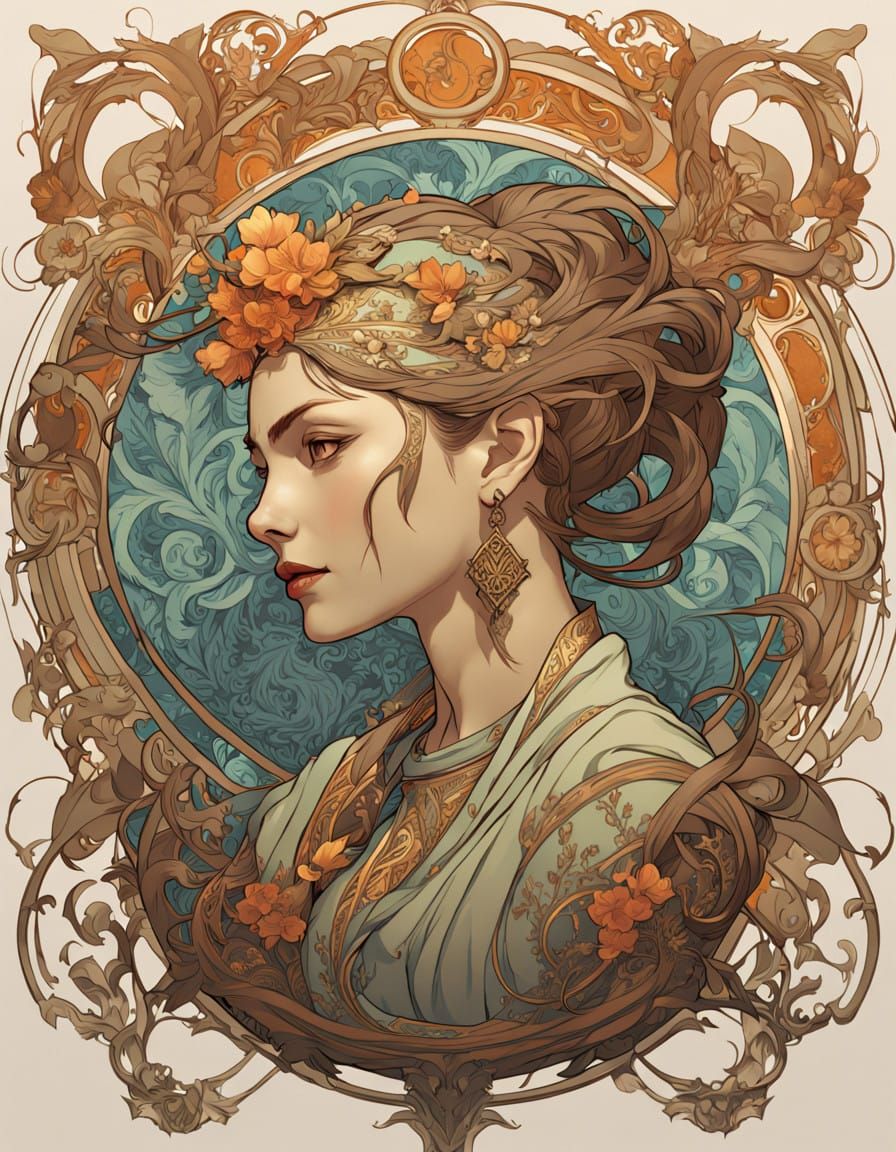 Fierce Art Nouveau-Inspired Concept Art of Jinx