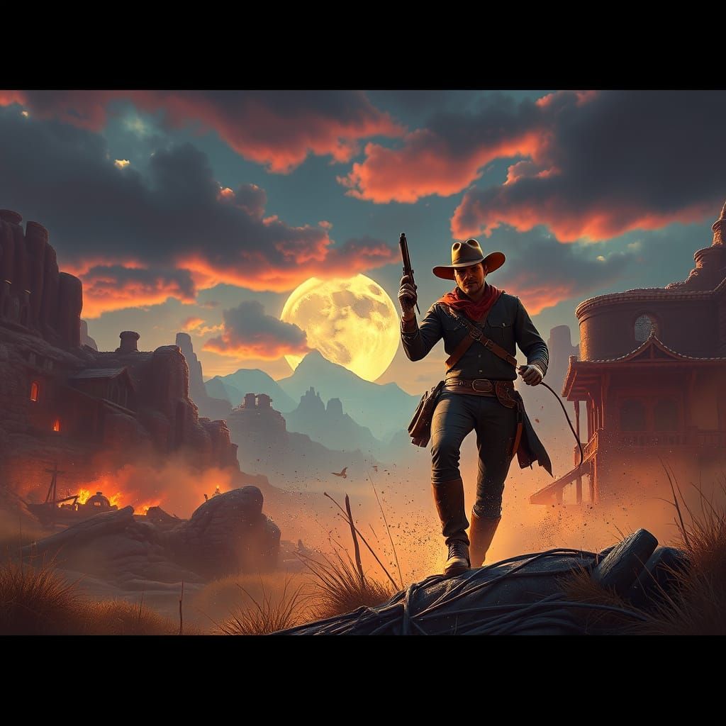 Epic Fantasy Lone Ranger Concept Art in Unreal Engine 5