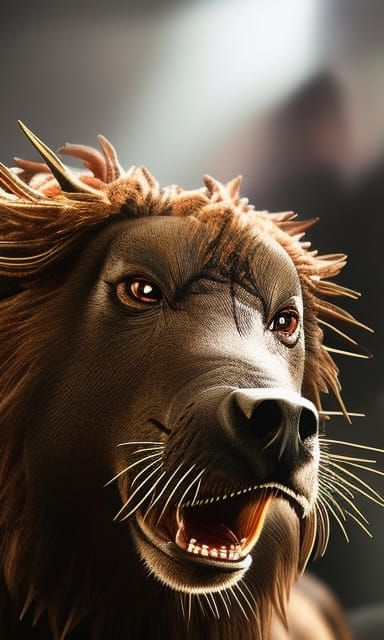 Ultrarealistic Creature Portrait in Chiaroscuro Style