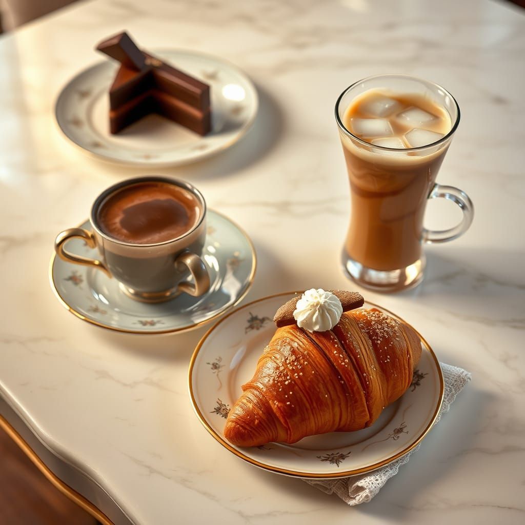 Elegant European Patisserie Setting