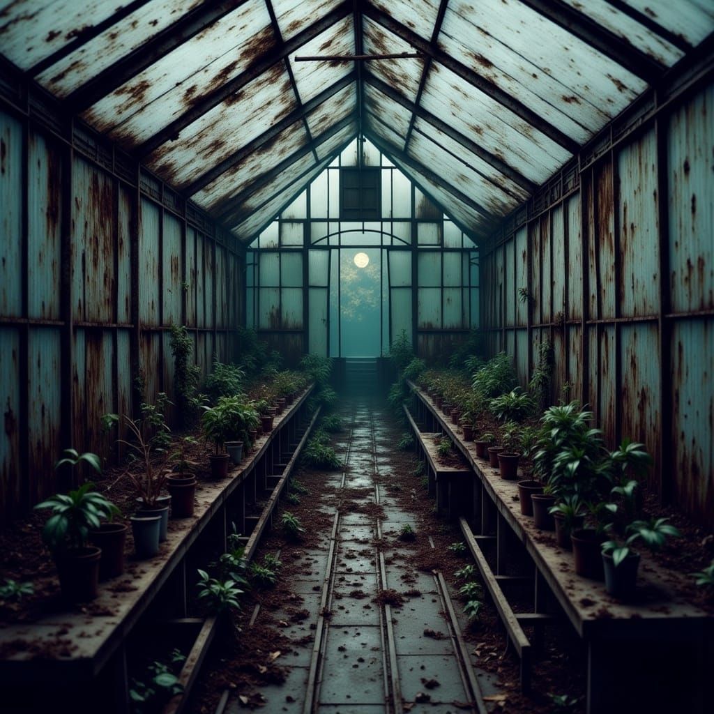 Forgotten Greenhouse under Lunar Shadows
