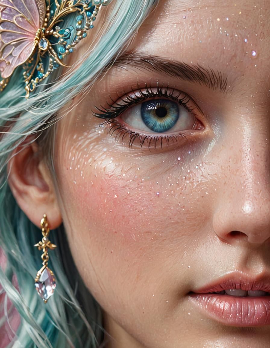 Ethereal Portrait in Soft Pastel Colors