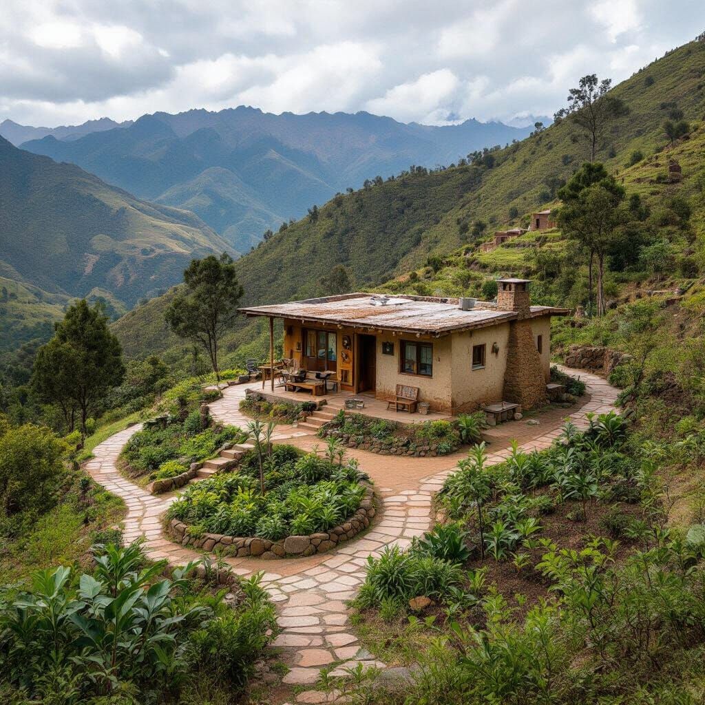 Andean Eco-Center with Organic Geometric Design