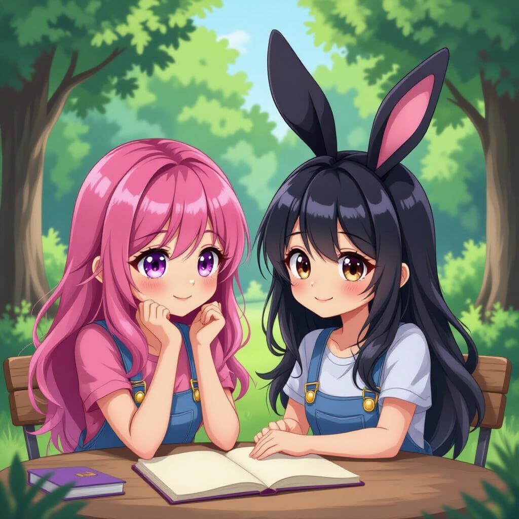 Girls at Sleepaway Camp in Storybook Style