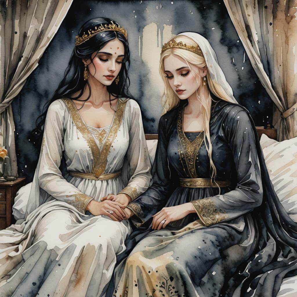 Heartbroken Arabian Princesses Mourn Father's Death