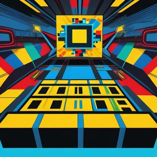 Vibrant Pop Art Splash Screen in Bauhaus Style