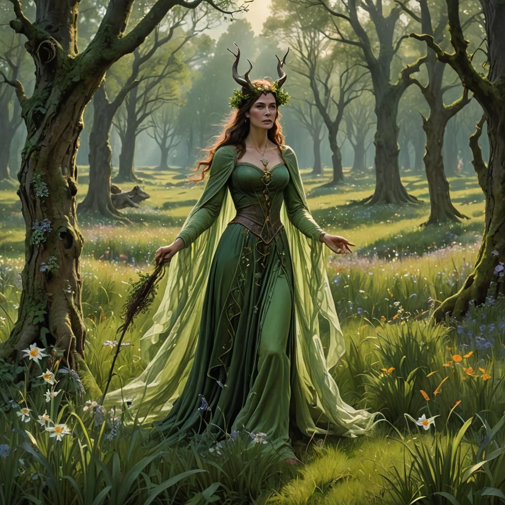 Ostara as Ethereal Witch in Lush Meadow