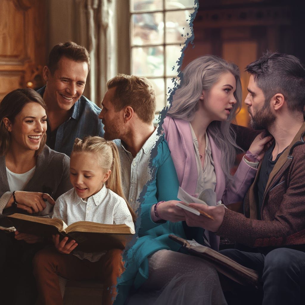 Two Realities: Family Joy vs. Bitter Divorce