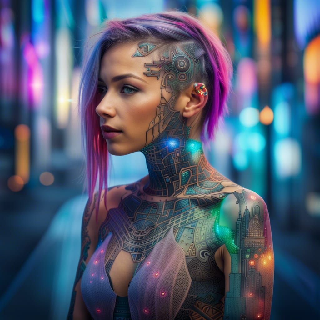 Cyberpunk Beauty: Sensory Technology and Spectral Infusion