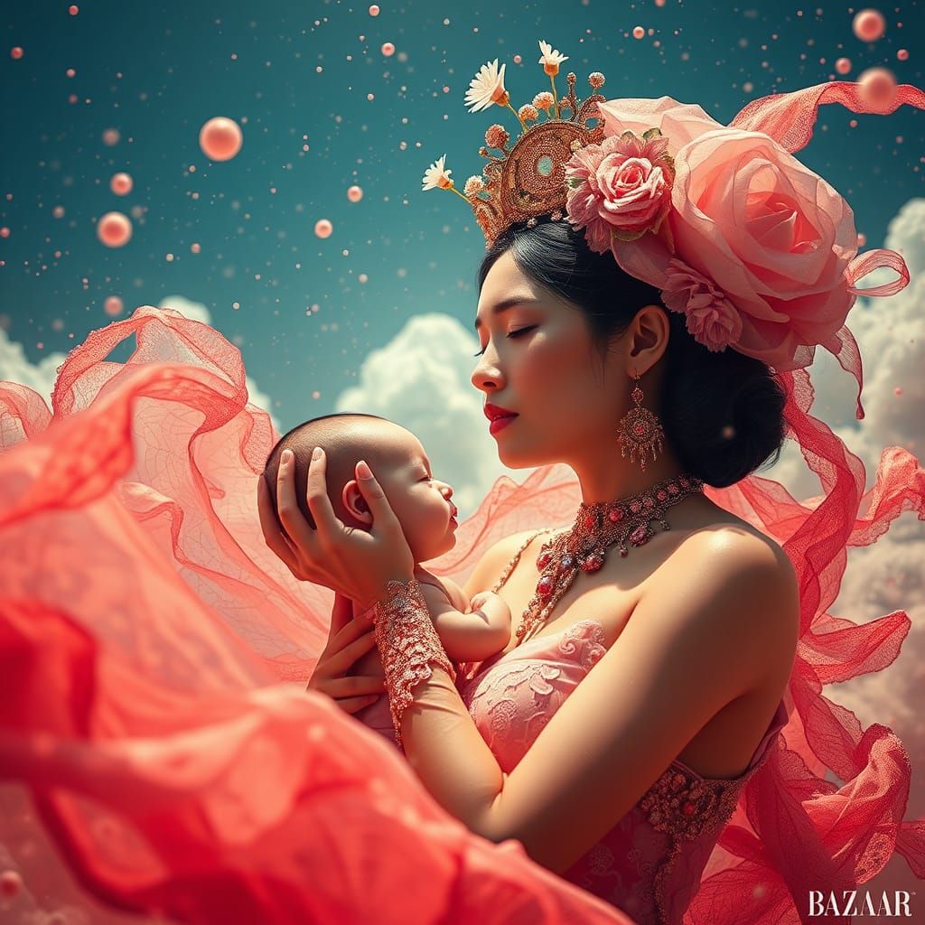 Metamorphic Birth in Rich, Detailed Style