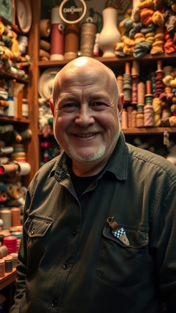 Warm Portrait in Vintage Haberdashery, Dutch Master Style