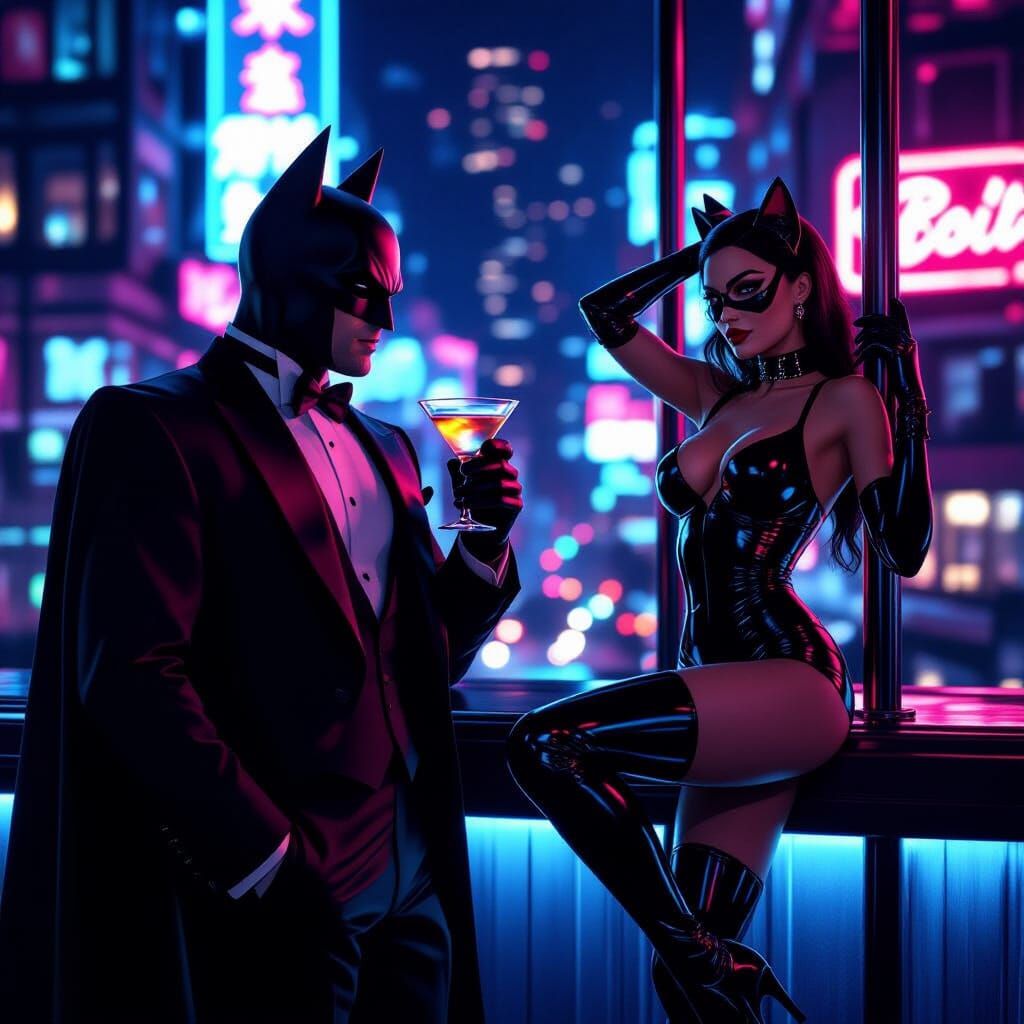 Batman enjoying life, in the end he is a billionaire right ?