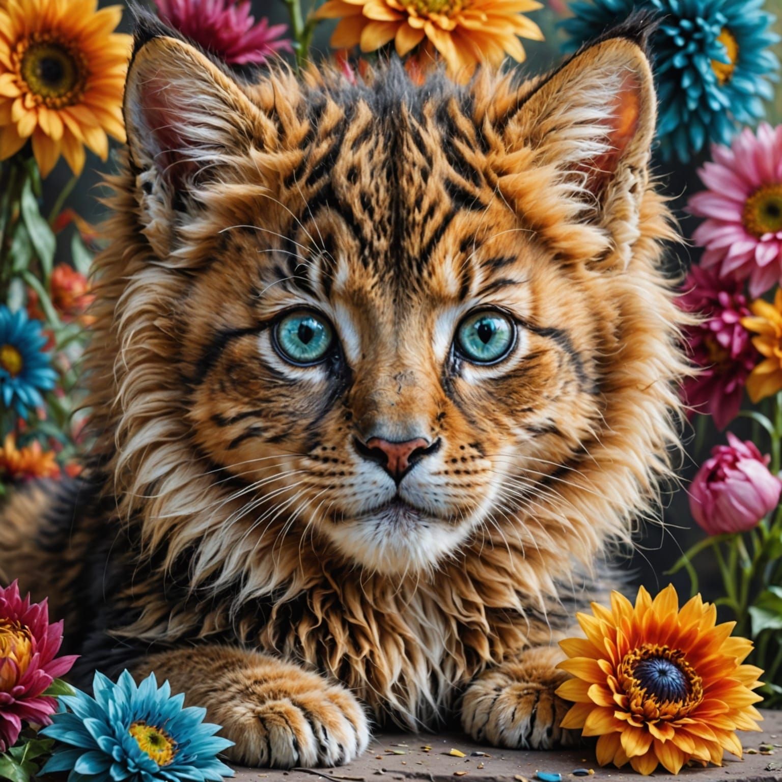 Hyperrealistic Surrealist Beauty in Whimsical Harmony