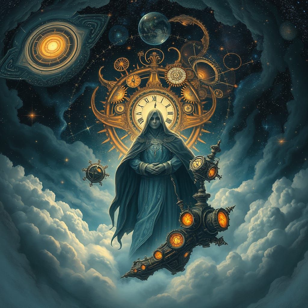 God of Time in Cosmic Holographic Aura