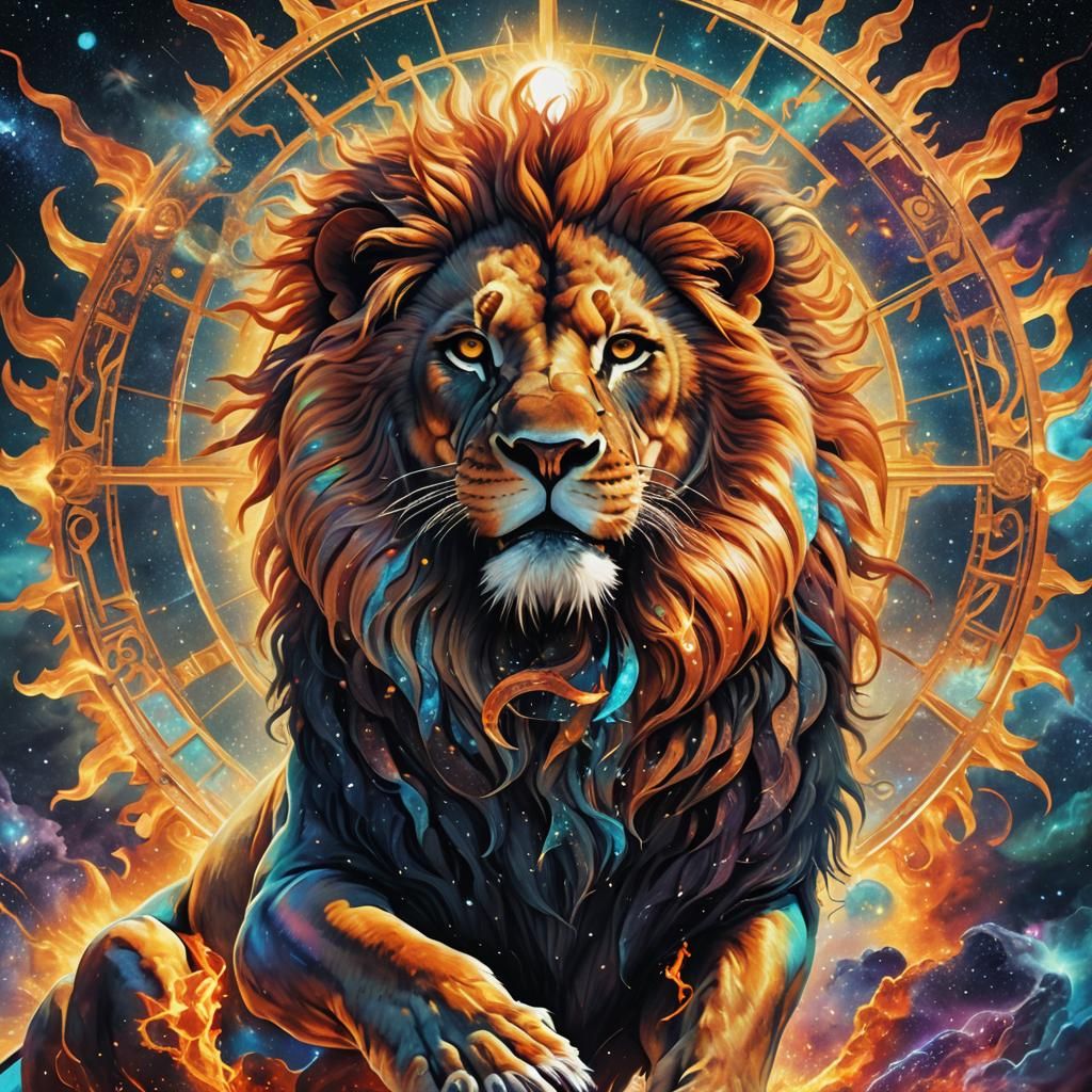 Lion's Cosmic Battle Against the Sun