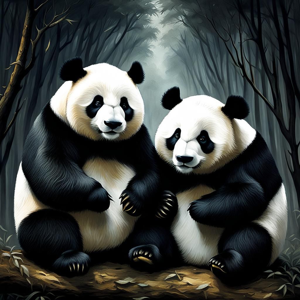 Demonic Cyborg Bears in Volcanic Hyperspace: Hyperrealistic ...