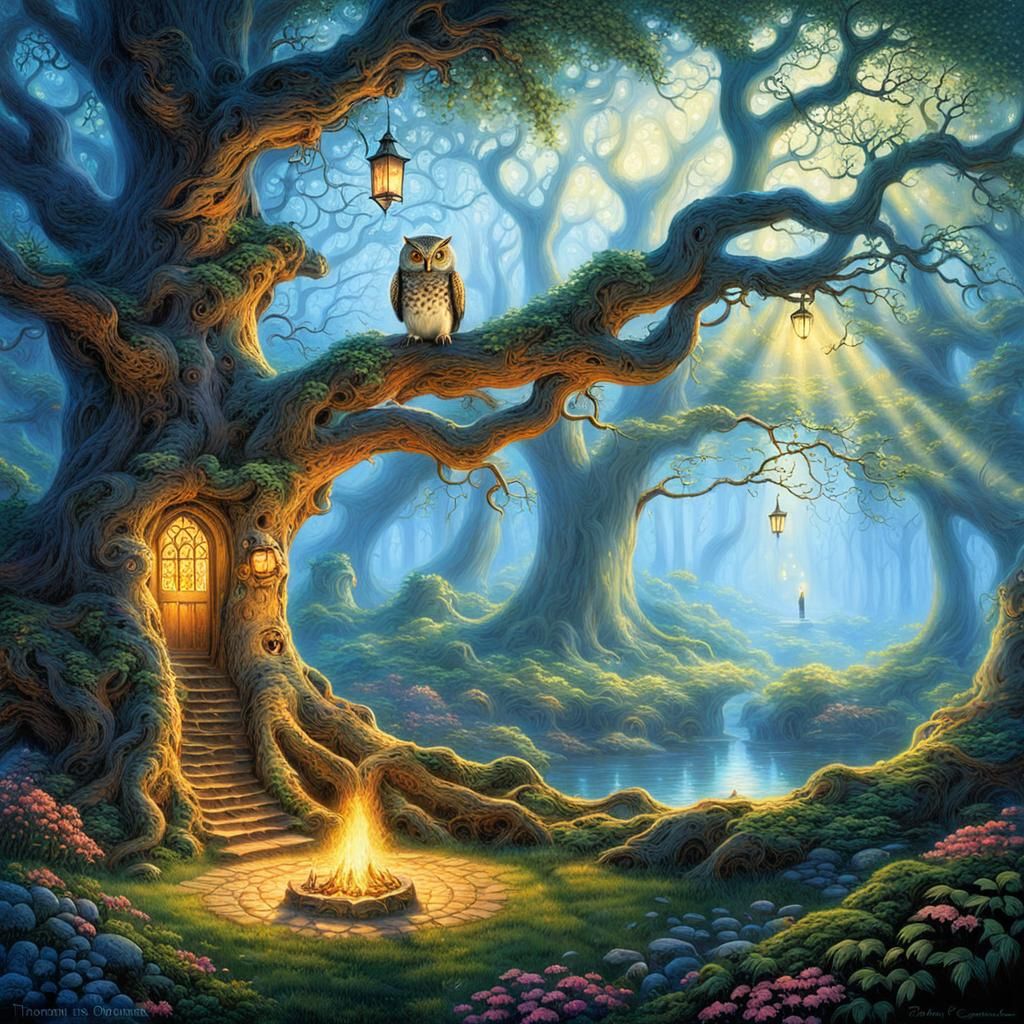 Enchanted Forest Council in Golden Light