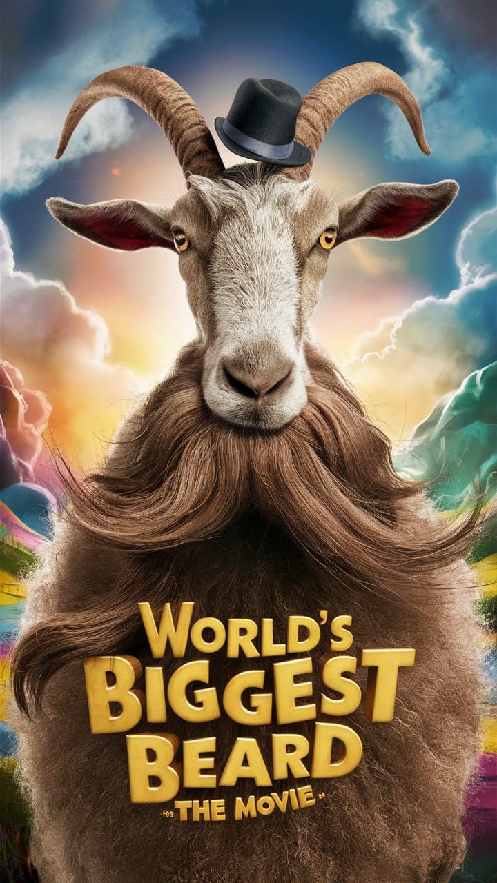 World's Biggest Beard: A Whimsical Movie Poster