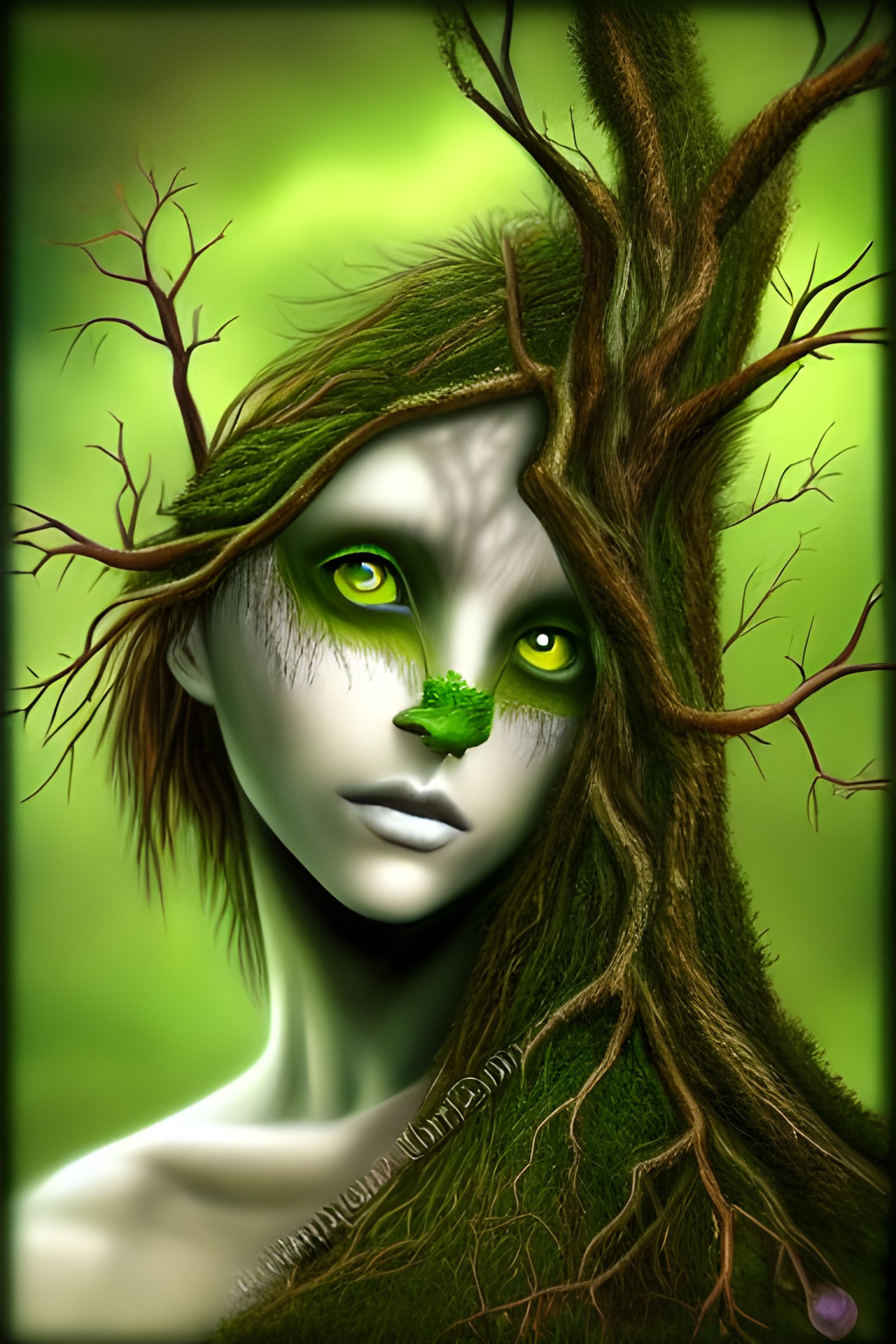 Mystical Tree Spirit Portrait