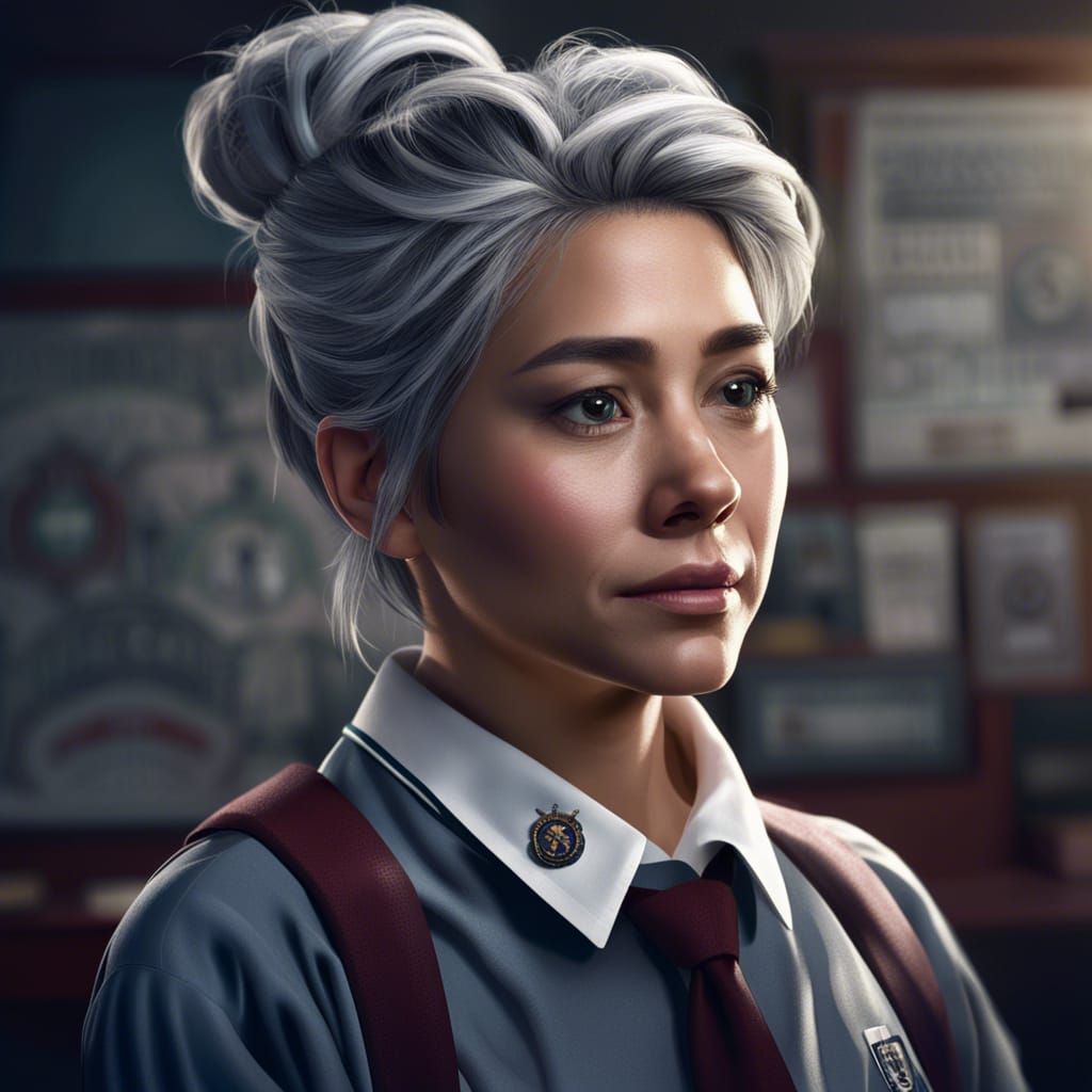 50 Year Old Woman as High School Student