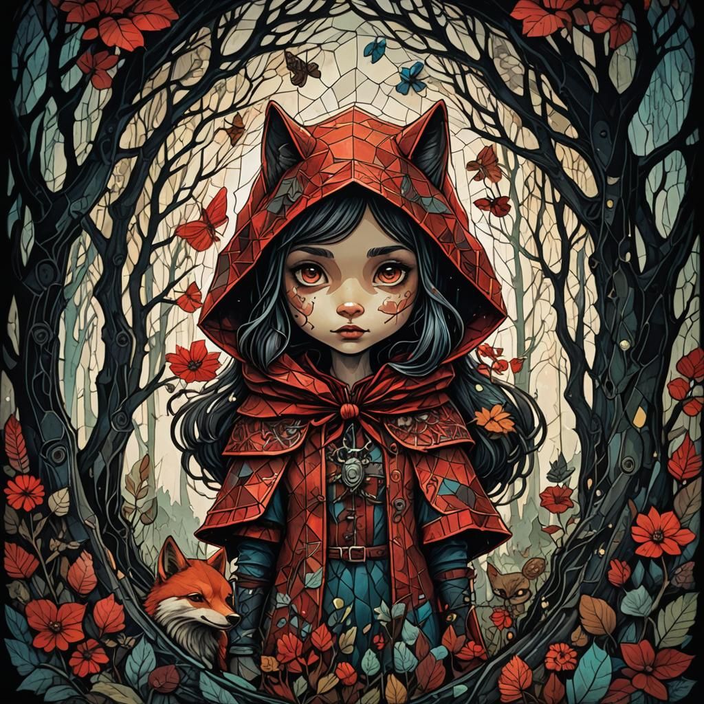 RED RIDING HOOD GIRL DARK SIDE