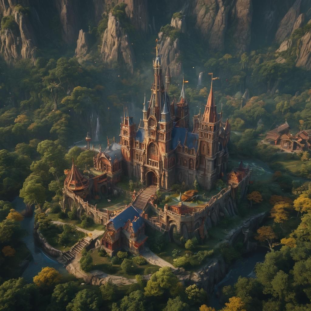 Wizard Kindergarten Class in Detailed Matte Painting Style
