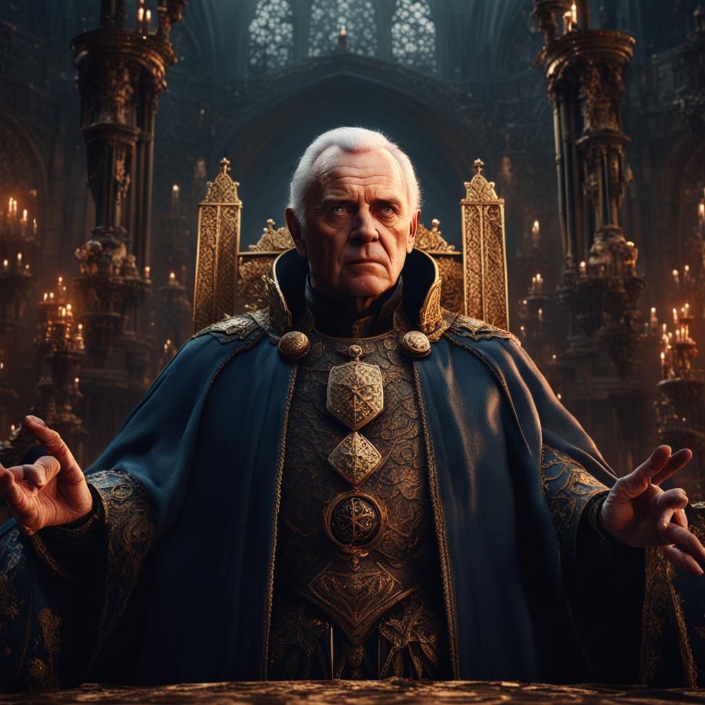 Evil King Anthony Hopkins: Detailed Fantasy Art