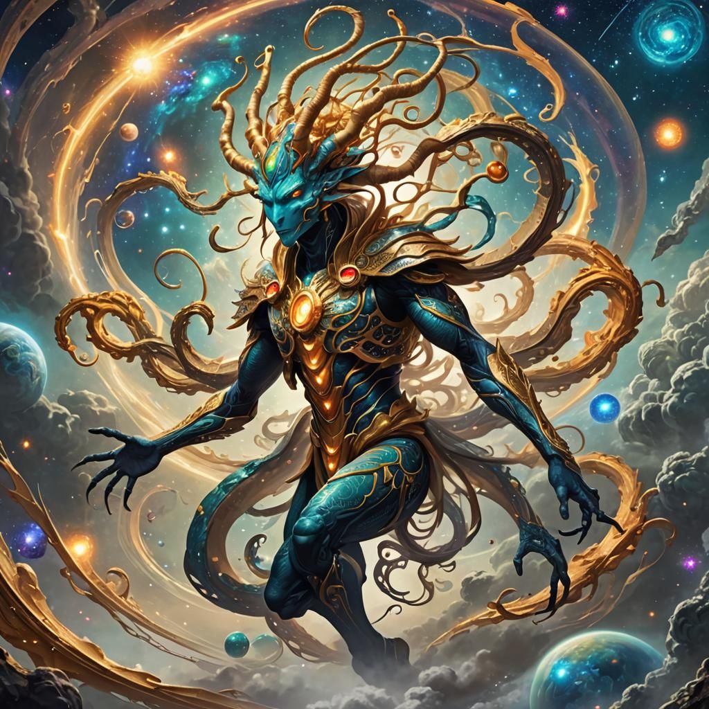 Surreal Cosmic Landscape with Hidden Meanings