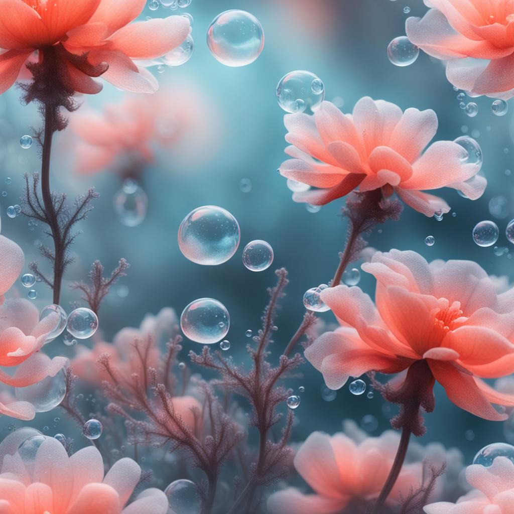 Water Flower Silhouette in Macro Detail