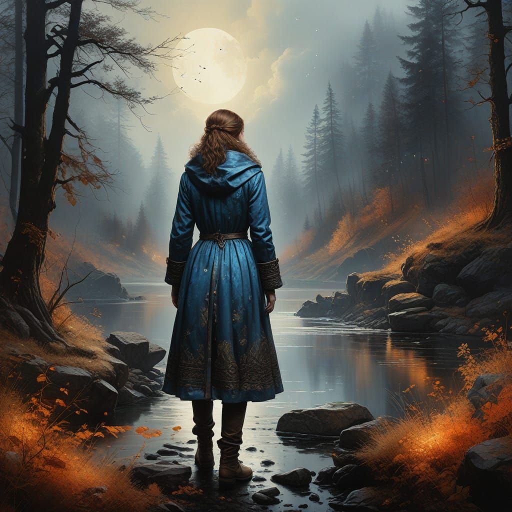 Surreal, Earthy Figurative Art in Shabby Chic Style