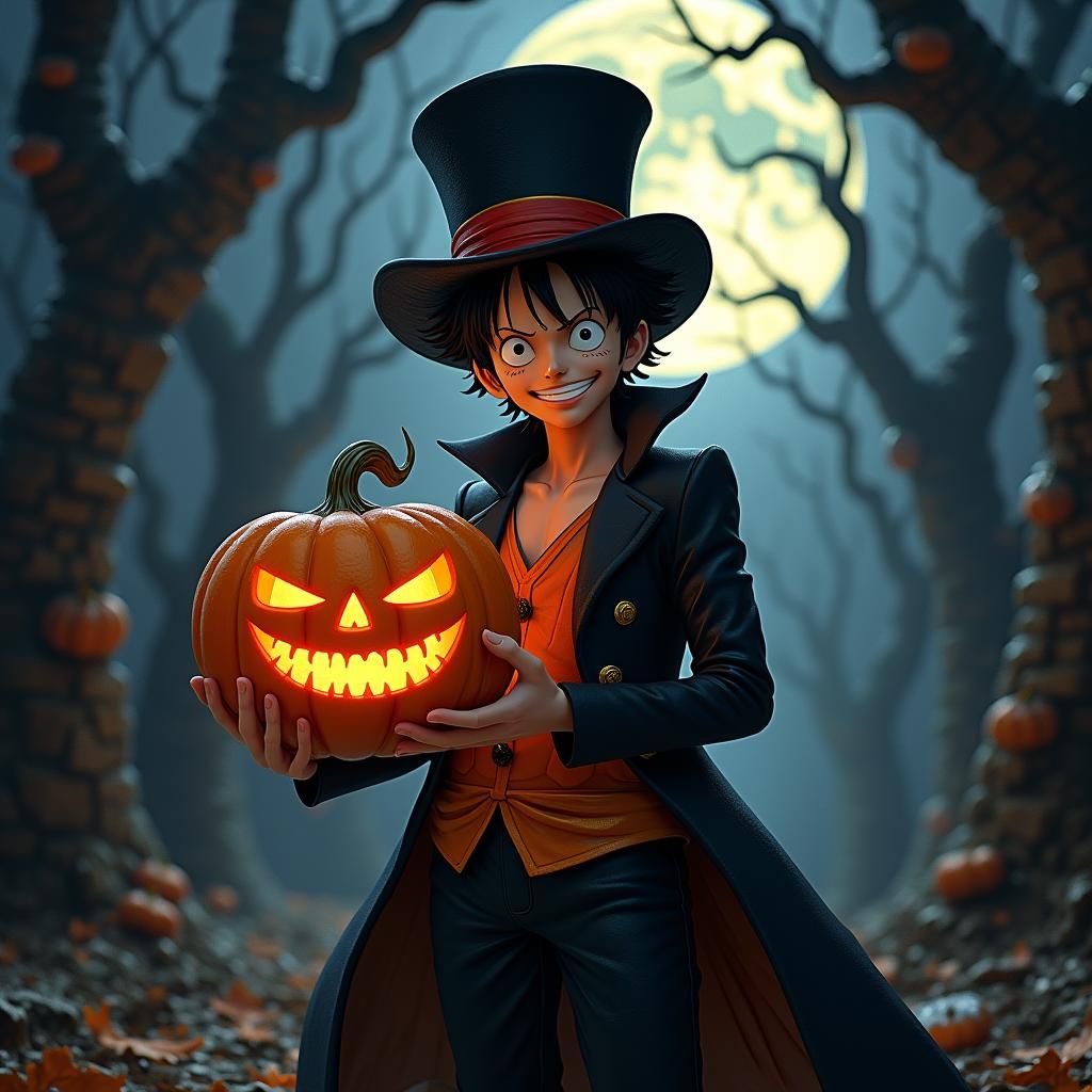 Victorian Luffy's Halloween Pumpkin: Concept Art