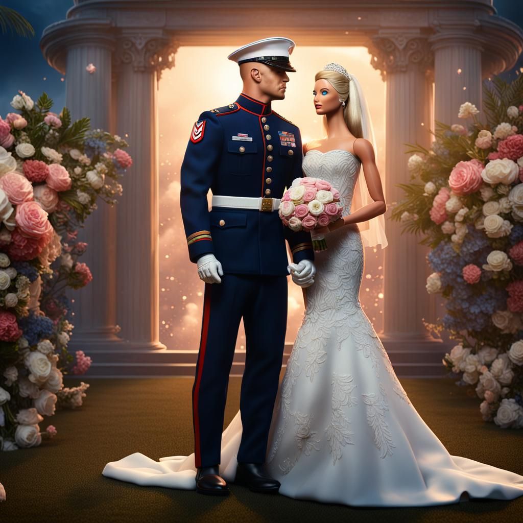 G.I. Joe and Barbie Wedding: Detailed Matte Painting
