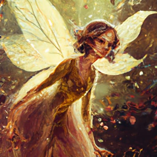 Arthur Rackham Style Flower Fairy