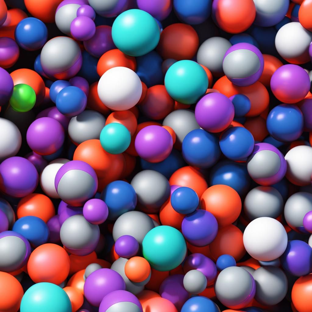 3D Rendered Spheres with Dramatic Shading