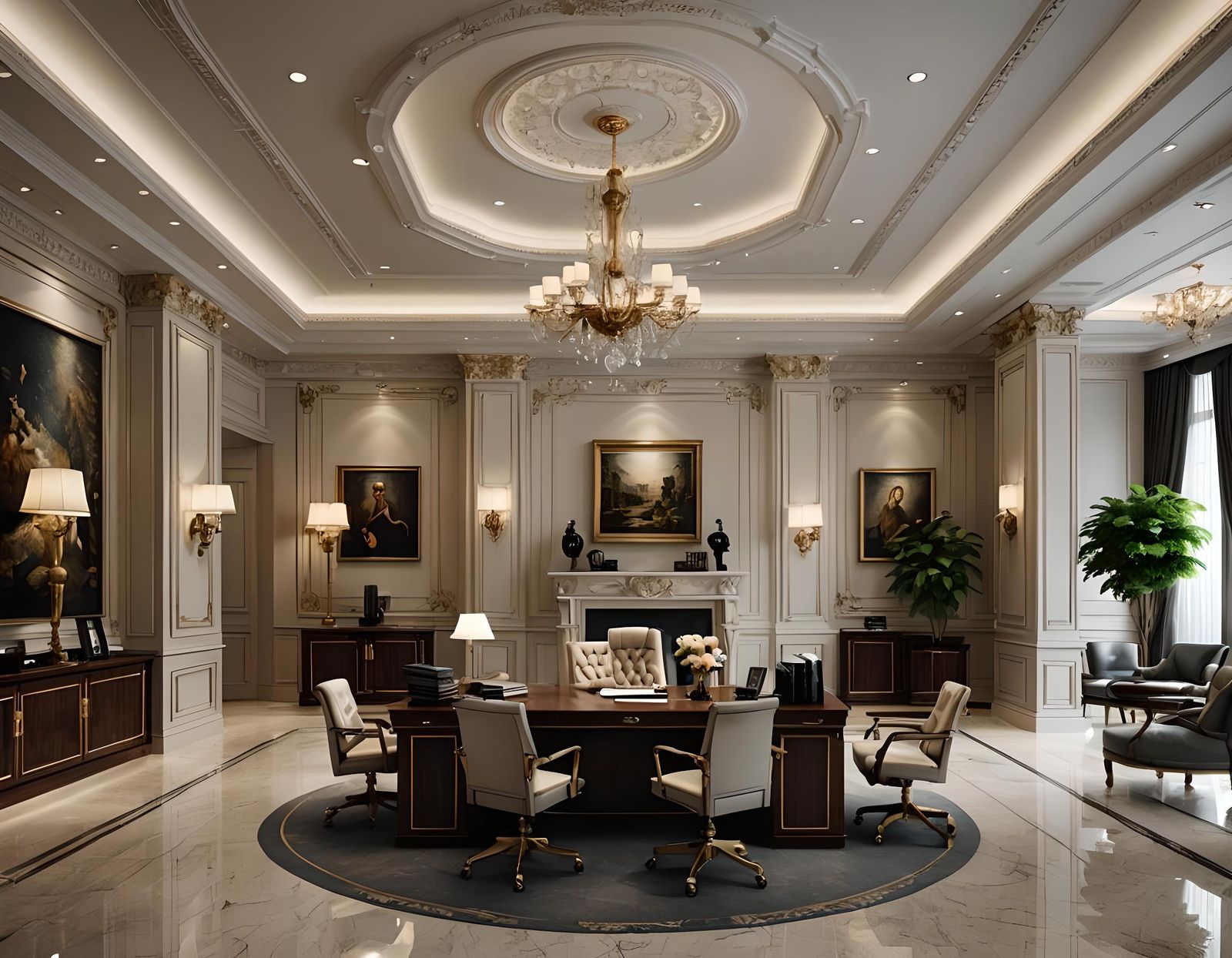 Luxury Office Interior Design: Elegant Workspace