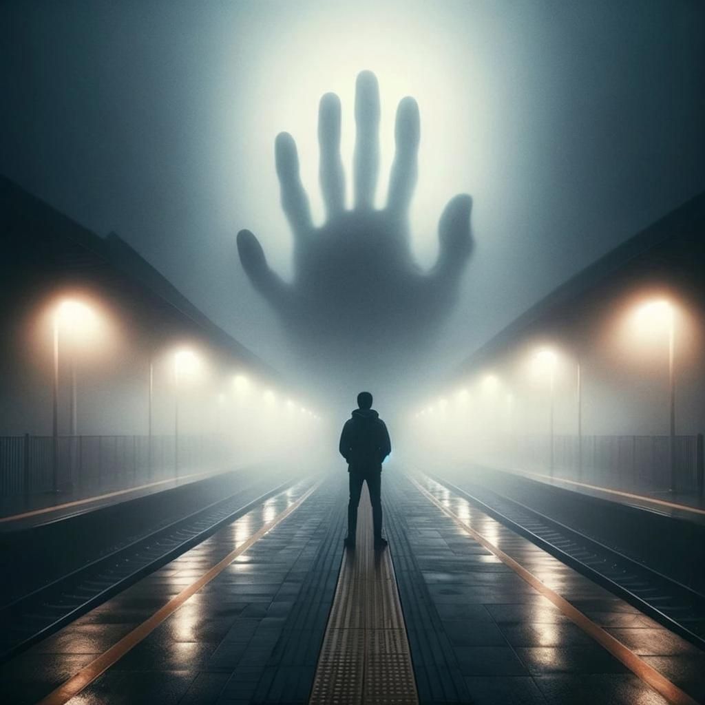 Abstract AI Image: Hand