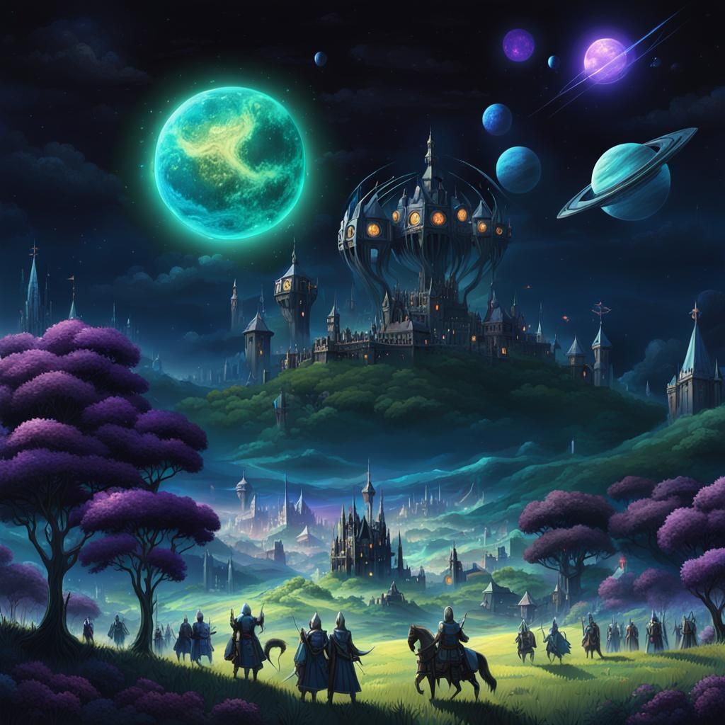 Alien World Medieval Parade in Space