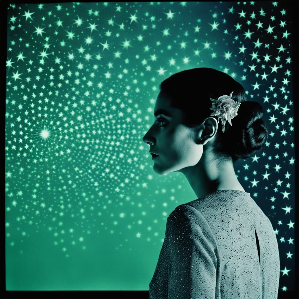 Surrealist Portrait of Persian Woman in Man Ray Style