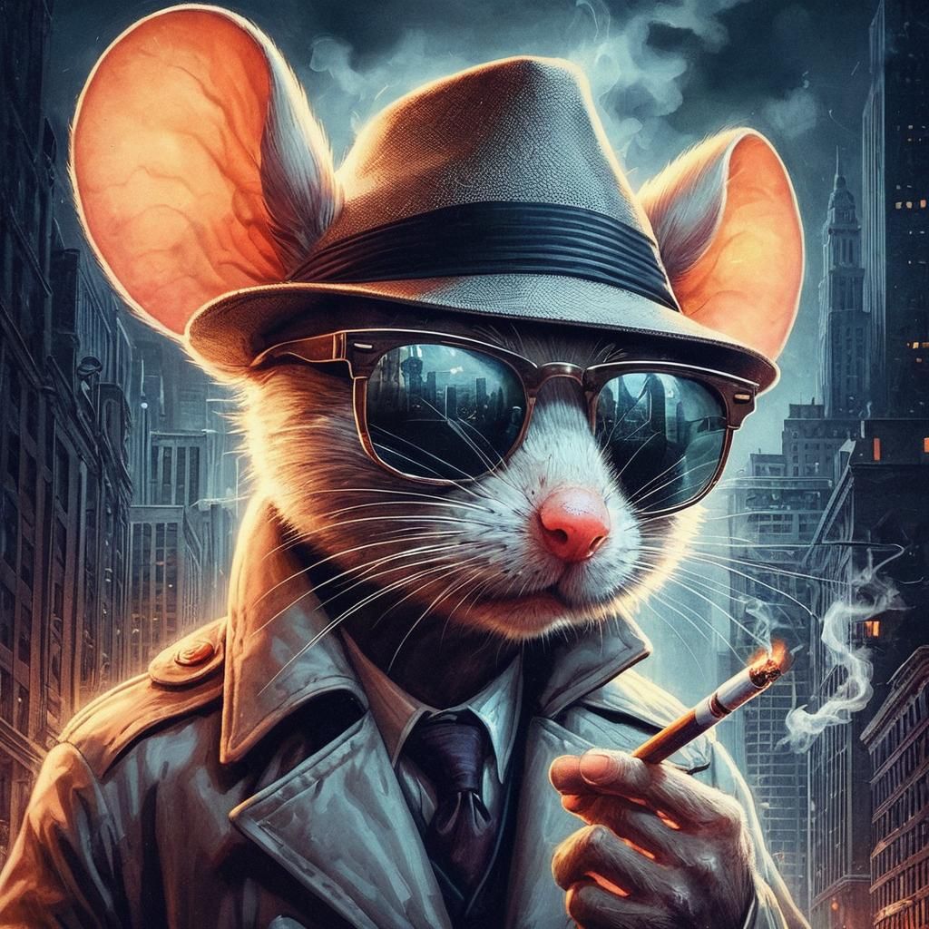 Mouse Film Noir Detective in 1920s Chicago