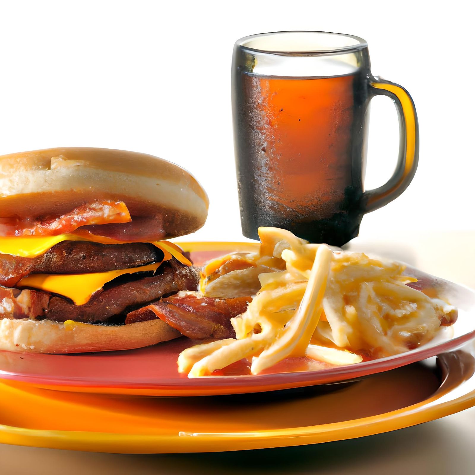 Double Quarter Pounder Burger with Fries and Root Beer